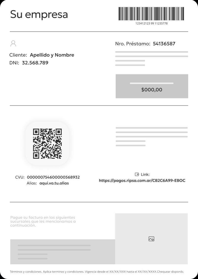 Imagen de una factura