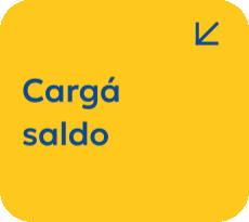 gif animado que muestra la frase Cargá saldo, cambiando a una imagen de la tarjeta de transporte público SUBE